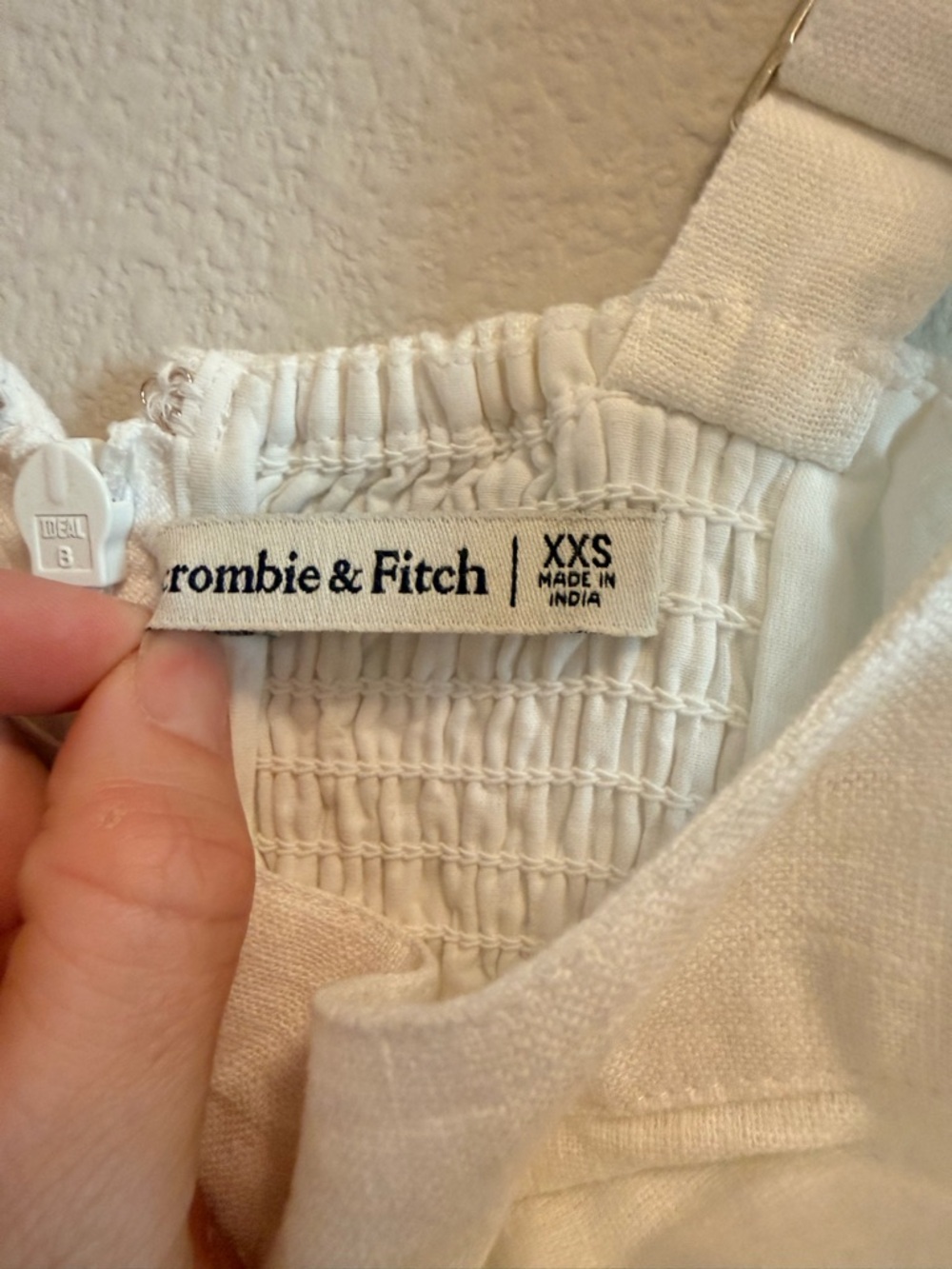 Abercrombie & Fitch Linen Blend Wide Strap Mini Dress XXS - Picture 6 of 7
